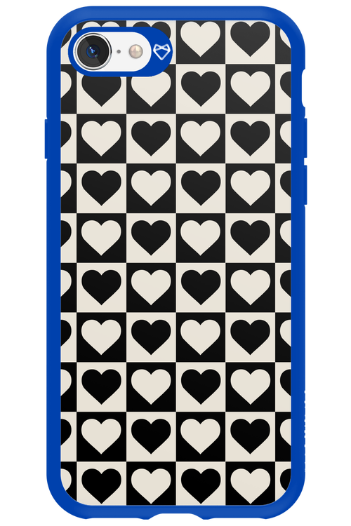 Checkered Heart - Apple iPhone SE 2020