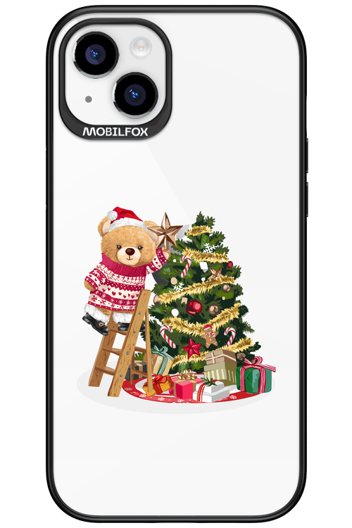Christmas Bear (Transparent) - Apple iPhone 15 Plus