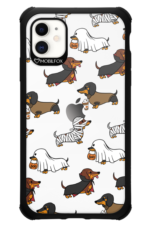 Scary Dachshund (Transparent) - Apple iPhone 11