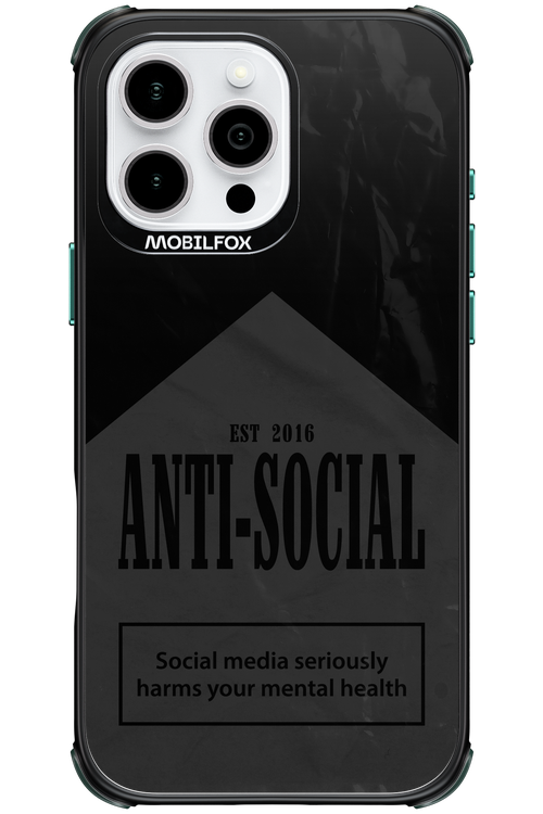 ANTI-SOCIAL (BLVCK) 2.0 - Apple iPhone 16 Pro Max