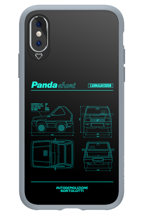 Panda Car Blue - Apple iPhone XS