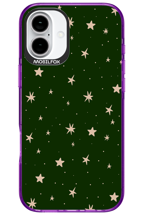 Forest Green Stars - Apple iPhone 16 Plus