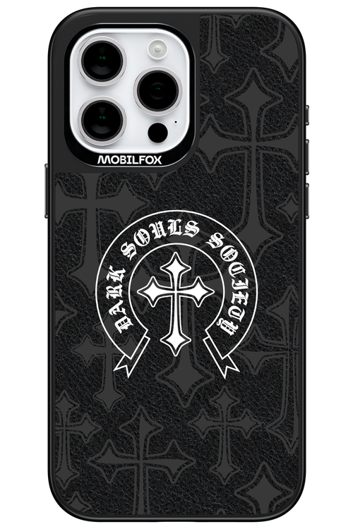 Dark Souls Society (Leather) - Apple iPhone 15 Pro Max