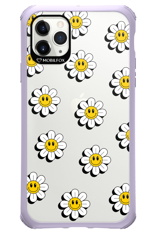 Smiley Flowers Transparent - Apple iPhone 11 Pro Max