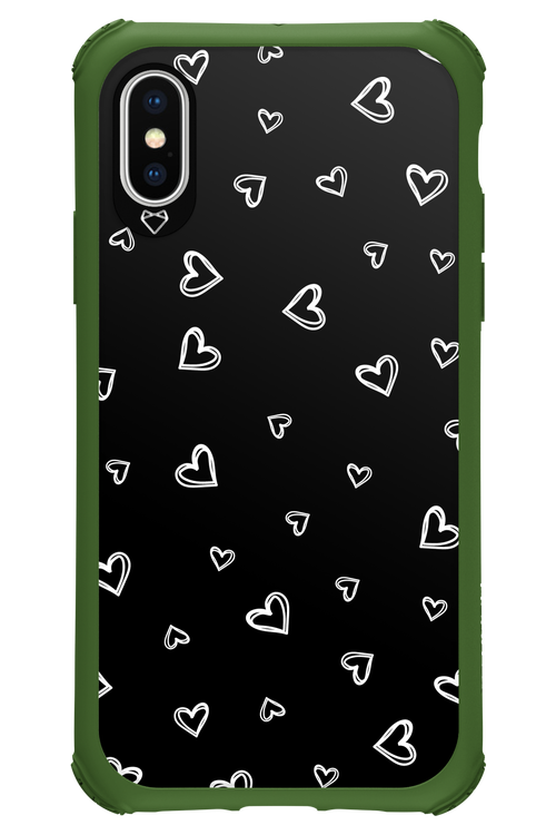 Monochrome Hearts 2.0 - Apple iPhone X