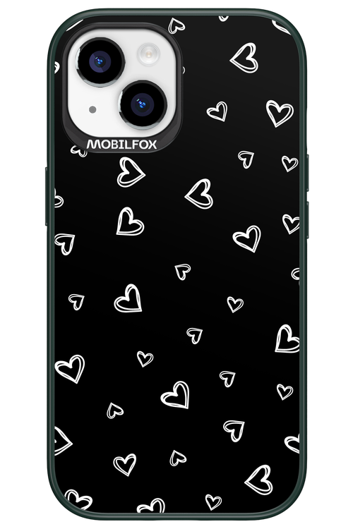 Monochrome Hearts 2.0 - Apple iPhone 15