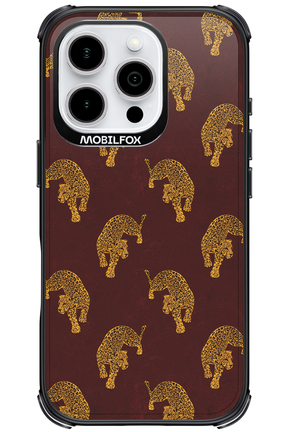 Burgundy Leopard Pattern - Apple iPhone 16 Pro
