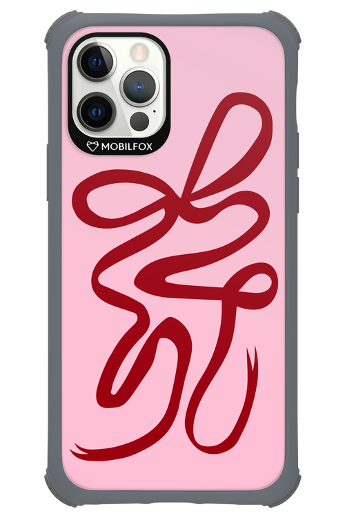 Burgundy Bow - Apple iPhone 12 Pro