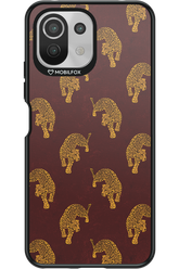 Burgundy Leopard Pattern - Xiaomi Mi 11 Lite (2021)
