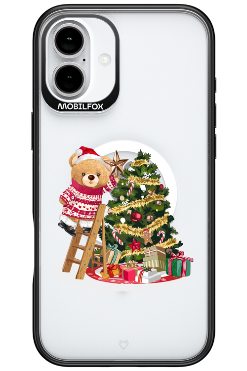Christmas Bear (Transparent) - Apple iPhone 16 Plus