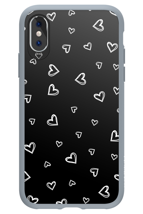 Monochrome Hearts 2.0 - Apple iPhone X
