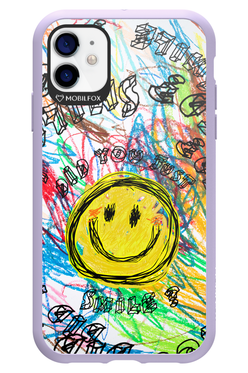 Crayon Smiley Colorful - Apple iPhone 11