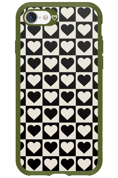 Checkered Heart - Apple iPhone SE 2020