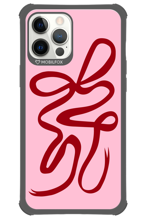 Burgundy Bow - Apple iPhone 12 Pro Max