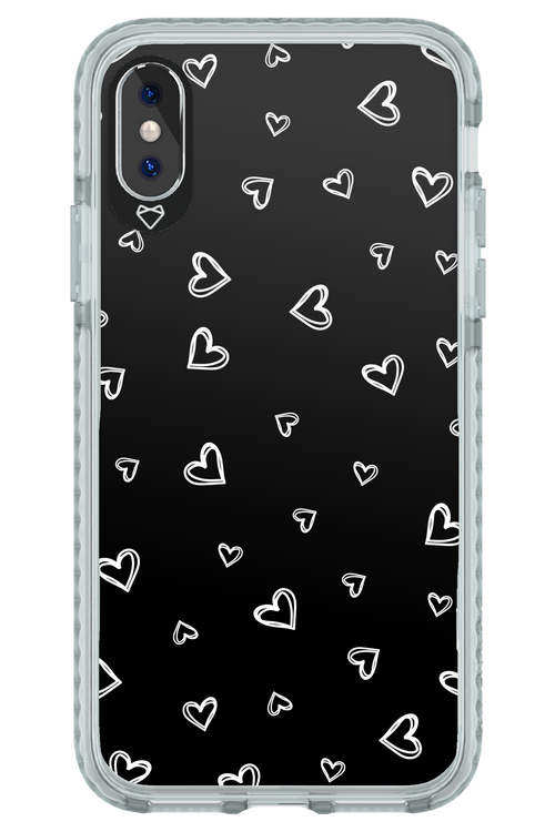 Monochrome Hearts 2.0 - Apple iPhone X