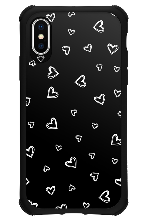 Monochrome Hearts 2.0 - Apple iPhone X