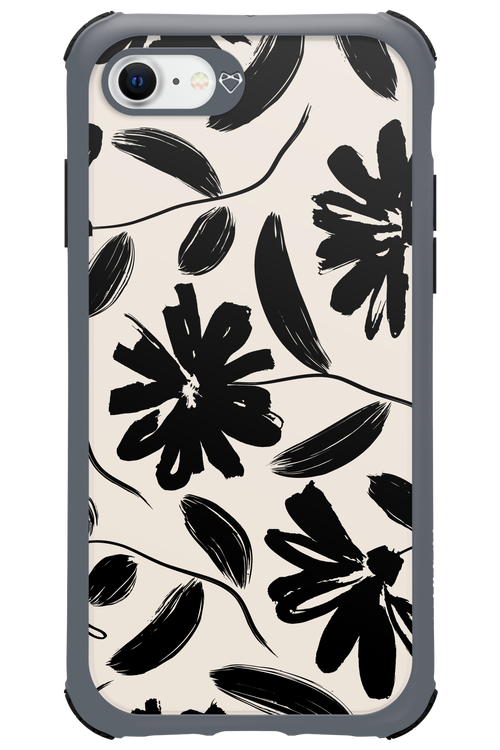 Monochrome Flowerss 2.0 - Apple iPhone 7