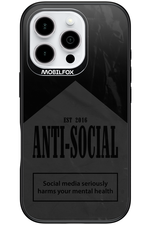 ANTI-SOCIAL (BLVCK) 2.0 - Apple iPhone 16 Pro