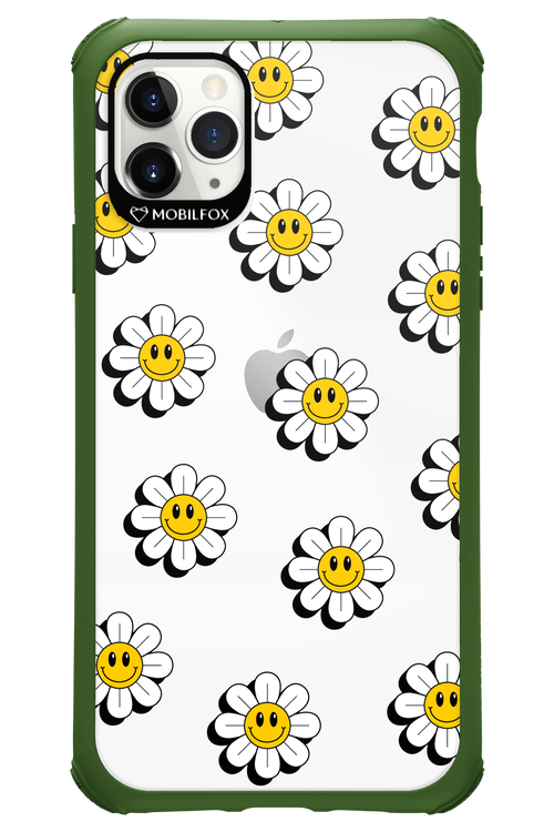 Smiley Flowers Transparent - Apple iPhone 11 Pro Max