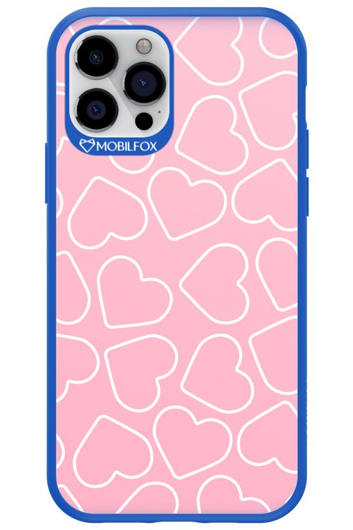 Line Heart Pink - Apple iPhone 12 Pro