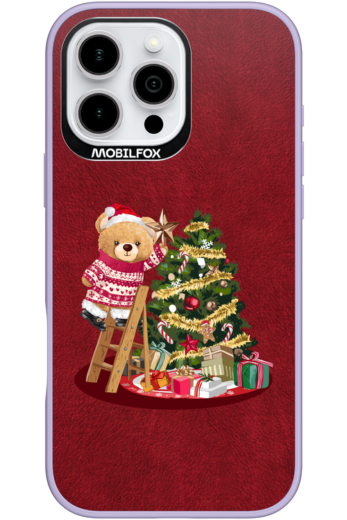 Christmas Bear (Burgundy) - Apple iPhone 16 Pro Max