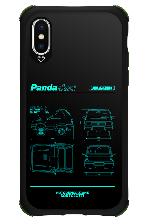 Panda Car Blue - Apple iPhone XS