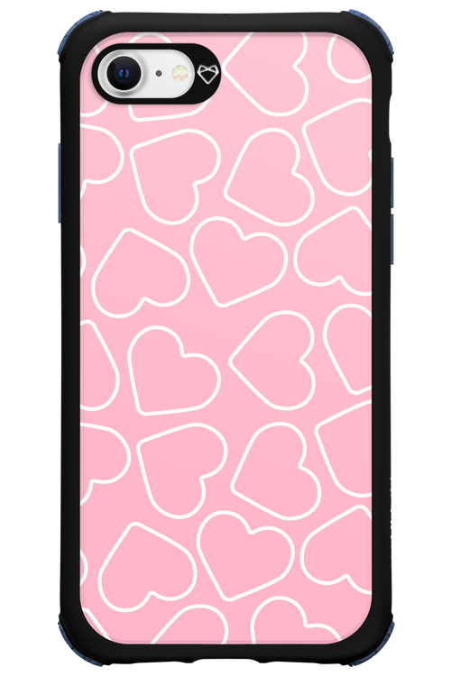 Line Heart Pink - Apple iPhone SE 2020