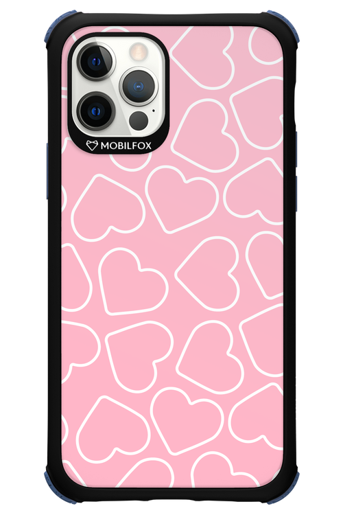 Line Heart Pink - Apple iPhone 12 Pro