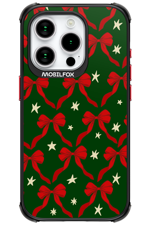 Bow & Stars (Green) - Apple iPhone 15 Pro