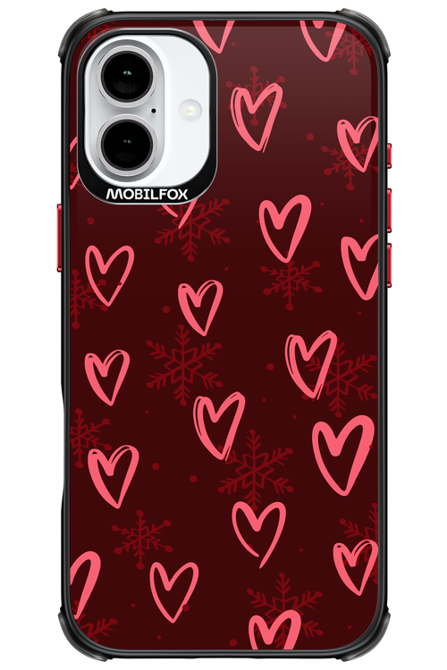 Christmas Hearts - Apple iPhone 16 Plus