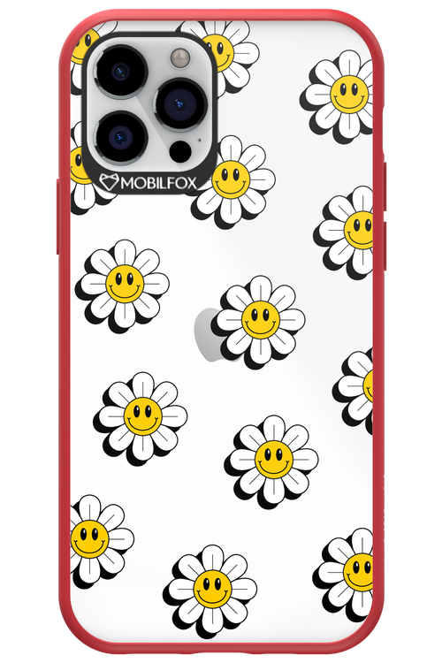 Smiley Flowers Transparent - Apple iPhone 12 Pro