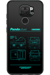 Panda Car Blue - Xiaomi Redmi Note 9