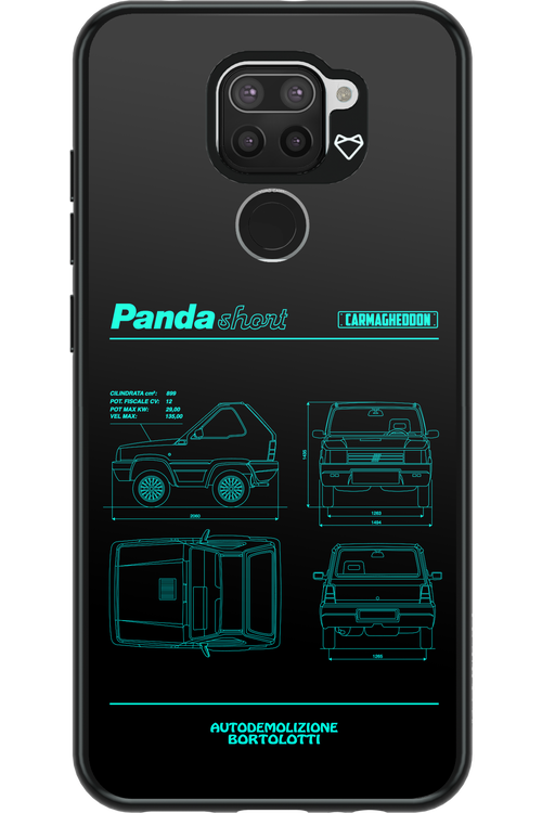 Panda Car Blue - Xiaomi Redmi Note 9