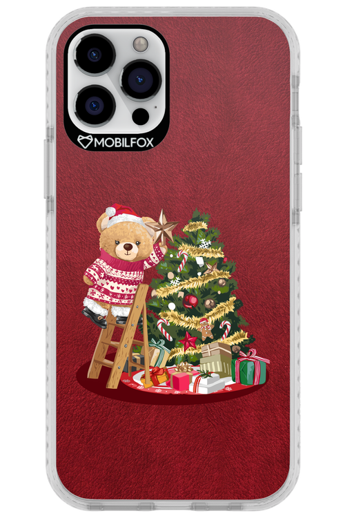 Christmas Bear (Burgundy) - Apple iPhone 12 Pro