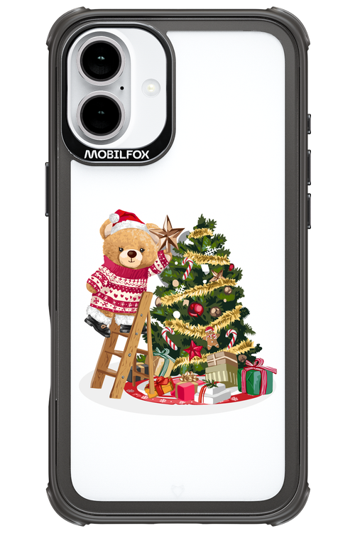 Christmas Bear (Transparent) - Apple iPhone 16 Plus