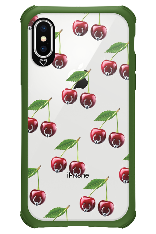 Spicy Cherries Transparent - Apple iPhone X