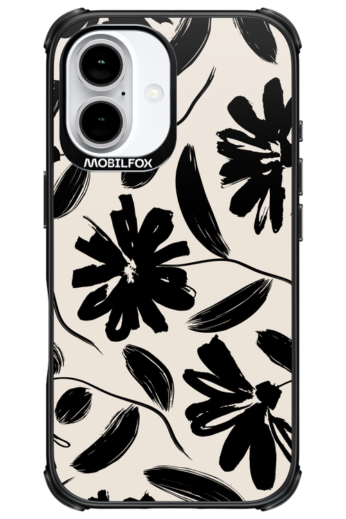 Monochrome Flowerss - Apple iPhone 16