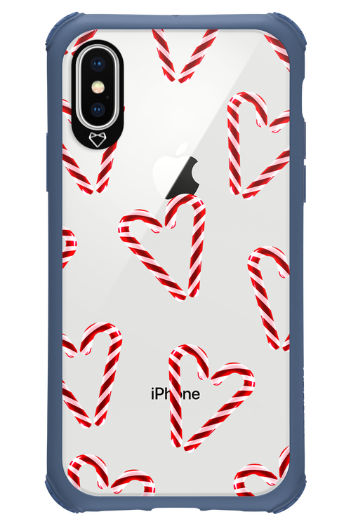 Candy Cane Hearts - Apple iPhone XS