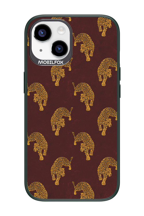 Burgundy Leopard Pattern - Apple iPhone 14