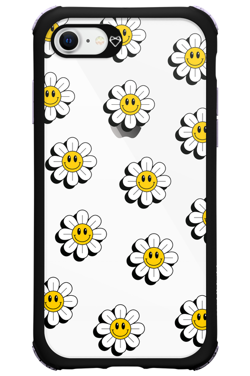 Smiley Flowers Transparent - Apple iPhone 8