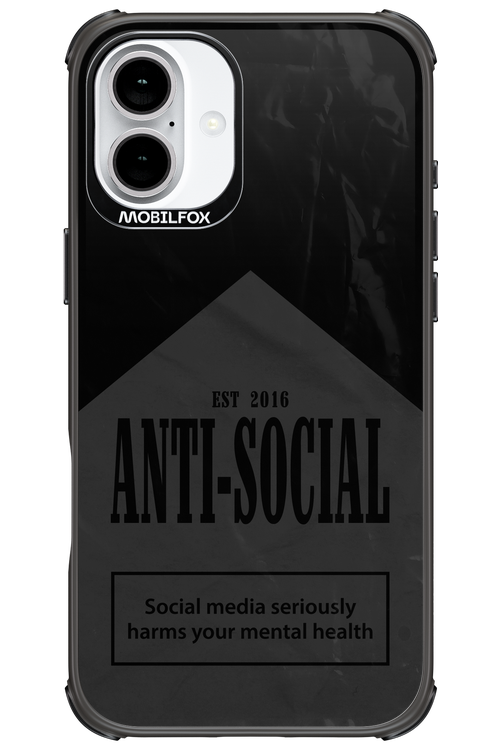 ANTI-SOCIAL (BLVCK) 2.0 - Apple iPhone 16 Plus