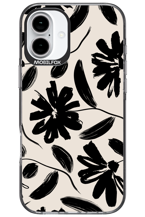 Monochrome Flowerss - Apple iPhone 16 Plus