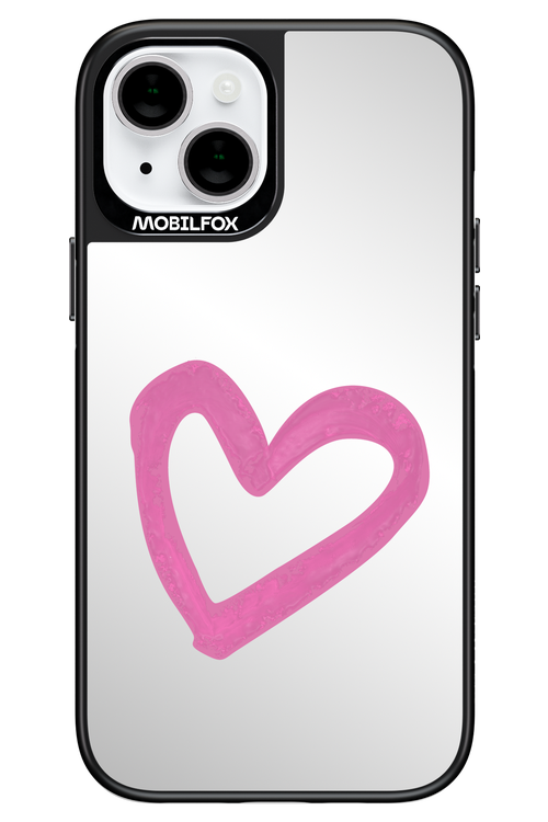 Pink Heart Mirror 2.0 - Apple iPhone 14