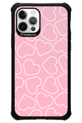 Line Heart Pink - Apple iPhone 12 Pro