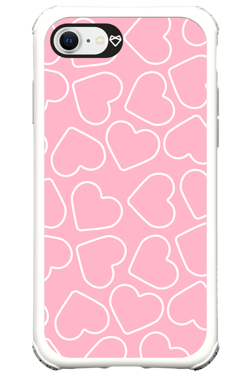 Line Heart Pink - Apple iPhone SE 2020